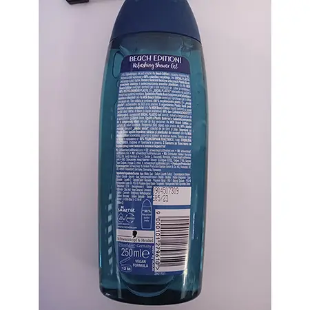 Photo from the official notice: FA Fa MEN BEACH EDITION REFRESHING SHOWER GEL OCEAN WAVES SCENT — chemical risk