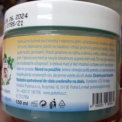 Photo from the official notice: SVÍZEL SVÍZEL proven herbal ointment with clove extract and beeswax — chemical risk