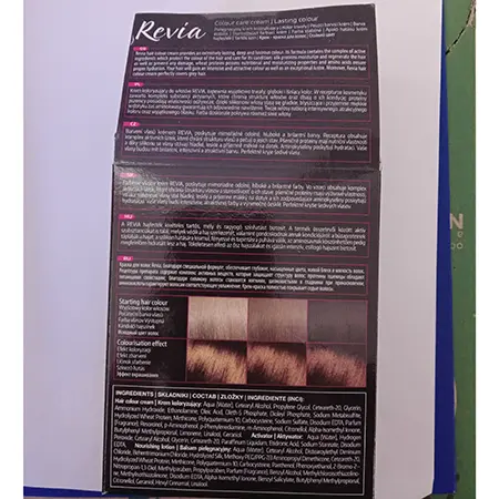 Foto dell’avviso ufficiale: Revia N°10 HAZELNUT COLOUR HAIR DYE Tinture per capelli — rischio: Rischio chimico