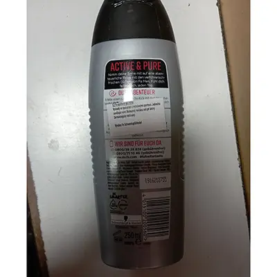 Photo de l’avis officiel: Fa MEN ACTIV &amp; PURE, značka Fa MEN Gel douche — risque: Risque chimique