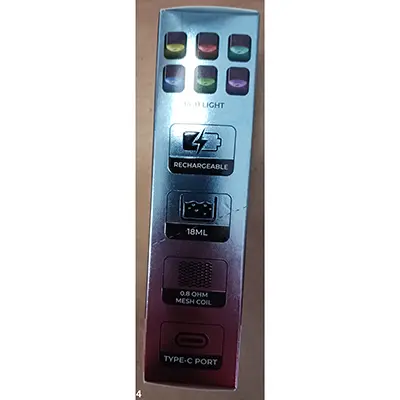 Photo from the official notice: FUMOT® RandM TORNADO 9000 WATERMELON ICE disposable electronic cigarette — chemical risk
