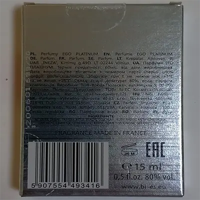 Foto dell’avviso ufficiale: BI - ES Platinum for Man Profumo — rischio: Rischio chimico