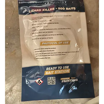 Photo de l’avis officiel: Ferber Painting Lizard Killer Produit antiparasitaire — risque: Risque chimique