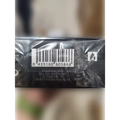 Photo de l’avis officiel: Fragancias Mais, S.L. Black Eau de toilette — risque: Risque chimique