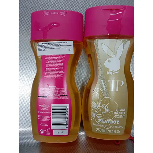 Photo de l’avis officiel: Playboy VIP SOFTENING VIP GLAMI ORCHID SCENT Gel douche — risque: Risque chimique