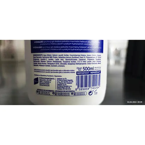 Photo de l’avis officiel: Lactovit Lactovit Original Gel douche — risque: Risque chimique