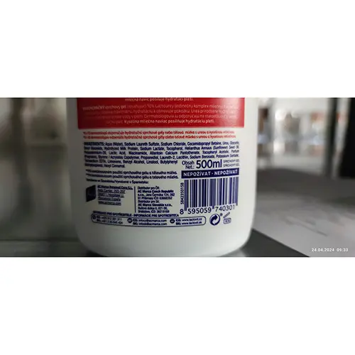 Photo de l’avis officiel: Lactovit Lactovit Lactourea Gel douche — risque: Risque chimique