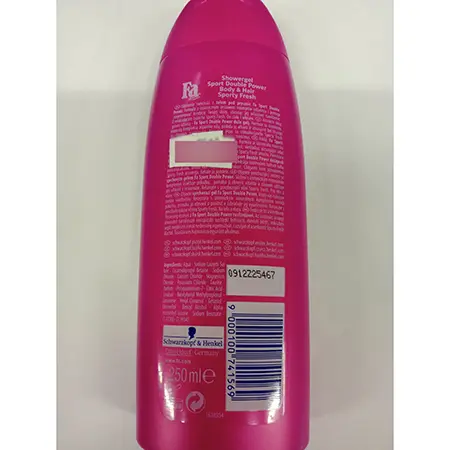 Photo de l’avis officiel: FA Fa SPORT Double Power BODY &amp; HAIR Gel douche — risque: Risque chimique (A12/01154/24)