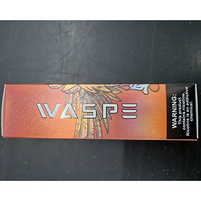 Photo de l’avis officiel: WASPE WASPE, Strawberry Raspberry Cherry Cigarette électronique jetable — risque: Risque chimique