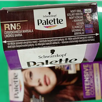 Foto dell’avviso ufficiale: PALETTE Long-lasting and intense color, extra care after dyeing, INTENSIVE COLOR CREME, RN5 red-b Tinture per  — rischio: Rischio chimico