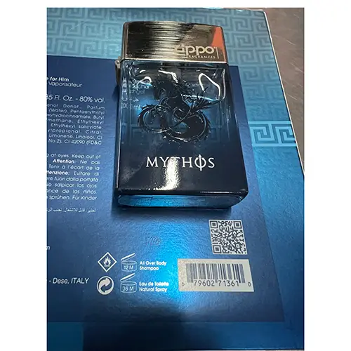 Foto dell’avviso ufficiale: Zippo fragrance Mythos Eau de toilette — rischio: Rischio chimico