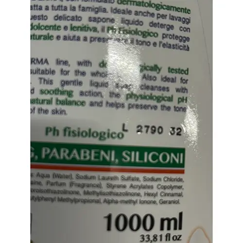 Photo de l’avis officiel: Eloderma Italia MANDARINO E TIARE’ Savon — risque: Risque chimique