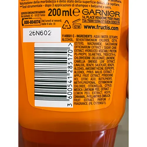 Photo de l’avis officiel: Garnier Addio danni Après-shampooing — risque: Risque chimique