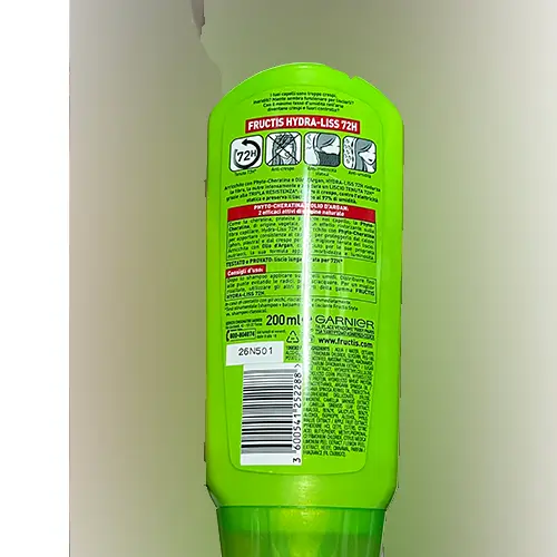 Foto del aviso oficial: Garnier FRUCTIS BALSAMO CREMA FORTIFICANTE HYDRA-LISS 72H Acondicionador — riesgo: Riesgos químicos