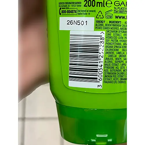 Foto del aviso oficial: Garnier FRUCTIS BALSAMO CREMA FORTIFICANTE HYDRA-LISS 72H Acondicionador — riesgo: Riesgos químicos