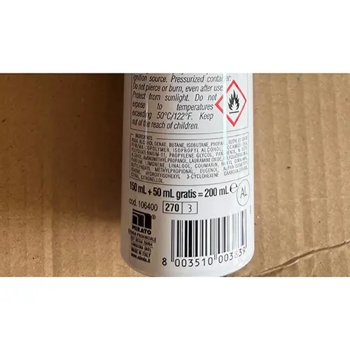 Foto dell’avviso ufficiale: Malizia Malizia Mousse Nutriente Mousse per capelli — rischio: Rischio chimico