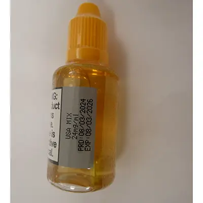 Foto aus der offiziellen Meldung: E liquid Ben Son, E liquid Tobacco, E liquid USA MIX E-liquid Flüssigkeit für elektronische Zigarette — Risiko: Chemikalie