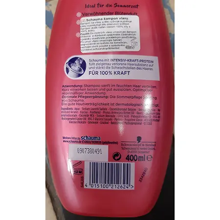 Photo de l’avis officiel: schauma Sommerpflege shampoo Shampooing — risque: Risque chimique
