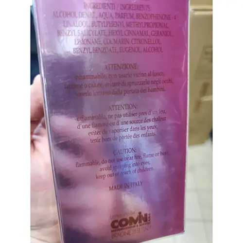 Photo de l’avis officiel: Comin parfum Verità Eau de toilette — risque: Risque chimique