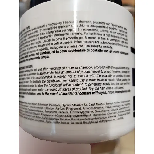 Foto del aviso oficial: Nanì Professional Milano maschera capelli azione anti età Mascarilla capilar — riesgo: Riesgos químicos