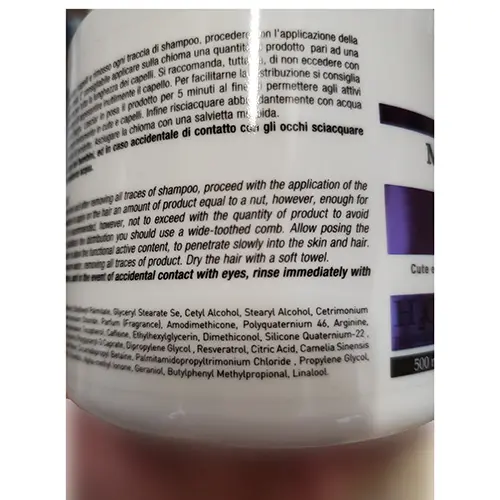 Foto del aviso oficial: Nanì Professional Milano maschera capelli azione anti età Mascarilla capilar — riesgo: Riesgos químicos
