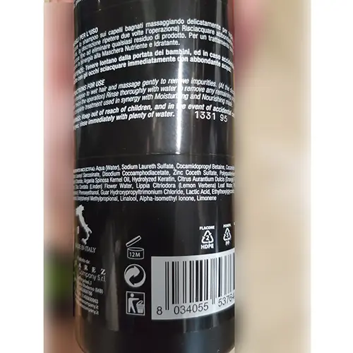 Foto dell’avviso ufficiale: Nanì Professional Milano shampoo Argan nutriente idratante — rischio: Rischio chimico