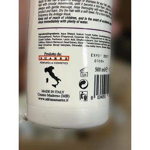 Foto dell’avviso ufficiale: Nanì Professional Milano shampoo azione anti età — rischio: Rischio chimico