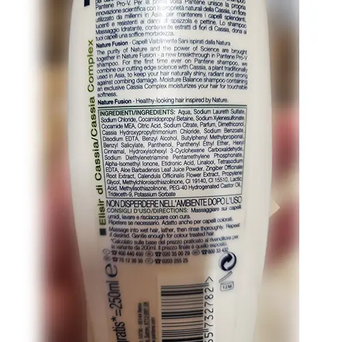 Foto dell’avviso ufficiale: PANTENE Nature fusion massaggio idratante Shampoo — rischio: Rischio chimico