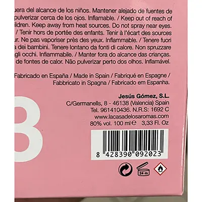 Photo de l’avis officiel: Jesus Gomez Rock &amp; Girl Eau de toilette — risque: Risque chimique