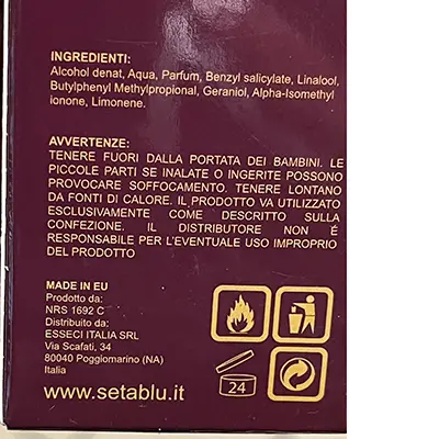 Foto dell’avviso ufficiale: Setablu 02 Her Profumo — rischio: Rischio chimico (A12/01293/24)