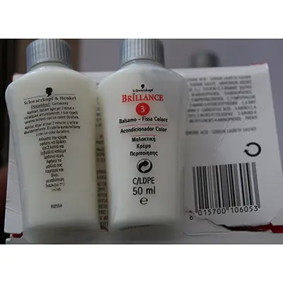 Photo de l’avis officiel: Schwarzkopf Brillance 3 Après-shampooing — risque: Risque chimique