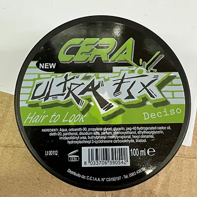 Foto dell’avviso ufficiale: Ultra fix Cera Hair to Look deciso Gel per capelli — rischio: Rischio chimico