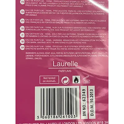 Photo de l’avis officiel: Laurelle Sexxy - Shoo Pink Stiletto Parfum — risque: Risque chimique