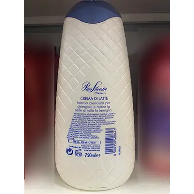 Photo de l’avis officiel: Pino Silvestre Bagno schiuma crema latte Mousse de bain — risque: Risque chimique