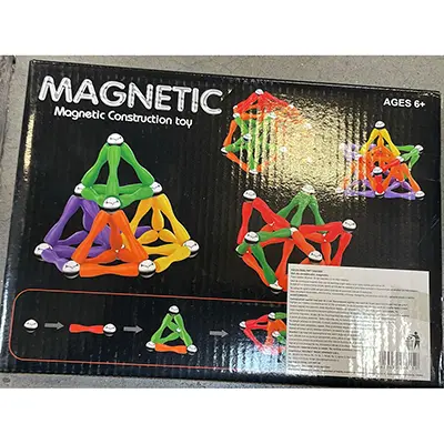 Foto do aviso oficial: JC Toy Magnetic – Magnetic Construction Toy Conjunto de brinquedos magnéticos — risco: Engasgamento & Ferimentos