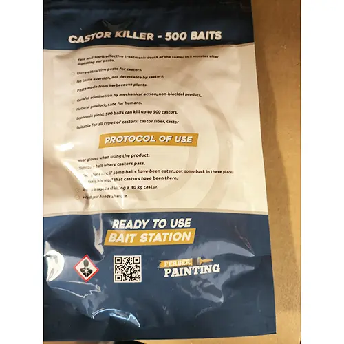 Photo de l’avis officiel: Ferber Painting Castor killer Produit antiparasitaire — risque: Risque chimique