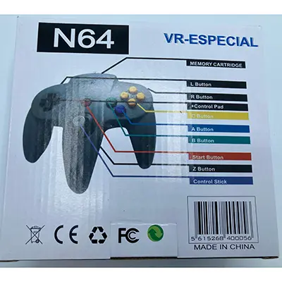 Foto dell’avviso ufficiale: VR-Especial N64 controller Controller per Nintendo — rischio: Ambiente