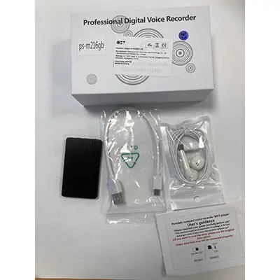 Photo from the official notice: Not specified Digital voice recorder — environment risk