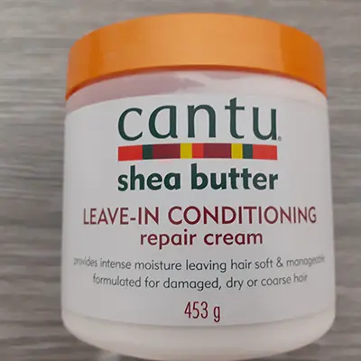 Foto aus der offiziellen Meldung: cantu shea butter LEAVE-IN CONDITIONING repair cream Haarspülung — Risiko: Chemikalie (A12/01447/24)