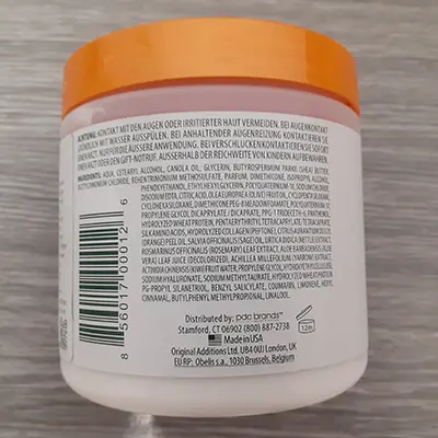 Foto aus der offiziellen Meldung: cantu shea butter LEAVE-IN CONDITIONING repair cream Haarspülung — Risiko: Chemikalie (A12/01447/24)