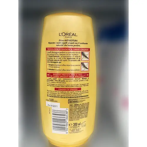 Photo de l’avis officiel: L'OREAL Elvive balsamo riparatore - Anti-rottura Après-shampooing — risque: Risque chimique