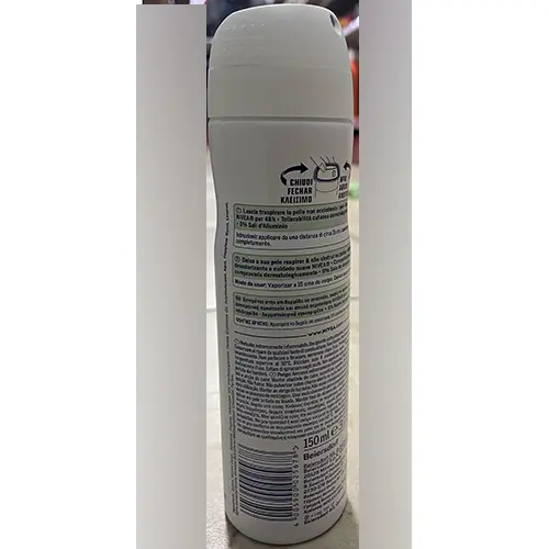 Photo de l’avis officiel: Nivea Deodorante Pure &amp; Natural Action Déodorant — risque: Risque chimique