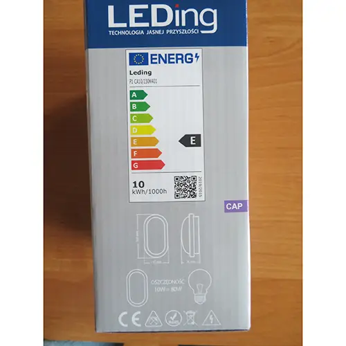 Foto do aviso oficial: Leding Cantina Luminária LED — risco: Choque elétrico