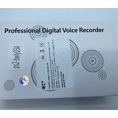 Photo from the official notice: Professional Digital Voice Recorder — environment risk