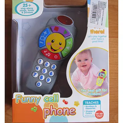 Foto uit de officiële melding: GAZELOtoys Funny cell phone Speelgoedtelefoon — risico: Gehoorschade