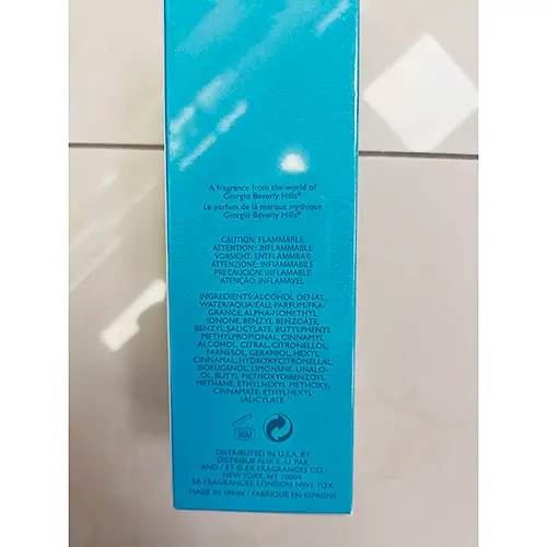 Foto dell’avviso ufficiale: Giorgio Beverly Hills Giorgio Beverly Hills Blue Eau de toilette — rischio: Rischio chimico