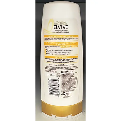 Photo from the official notice: L'OREAL Elvive Re-Nutrition Pappa reale + Omega 6 hair conditioner — chemical risk