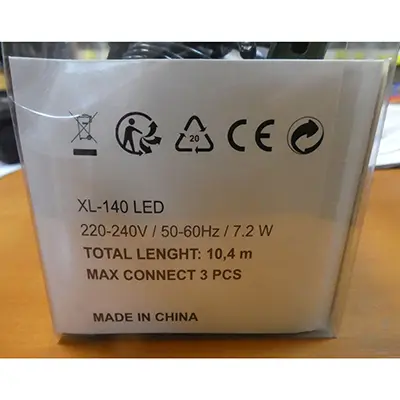 Photo de l’avis officiel: 140l LED light Chaîne d’éclairage — risque: Choc électrique