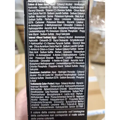 Zdjęcie z oficjalnego zgłoszenia: TESTANERA Palette professional mixing colors 4 - 86 Mix castano agata Farba do włosów — ryzyko: Chemiczne