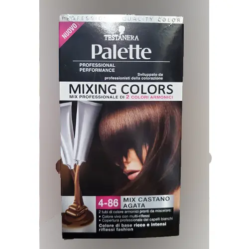 Zdjęcie z oficjalnego zgłoszenia: TESTANERA Palette professional mixing colors 4 - 86 Mix castano agata Farba do włosów — ryzyko: Chemiczne